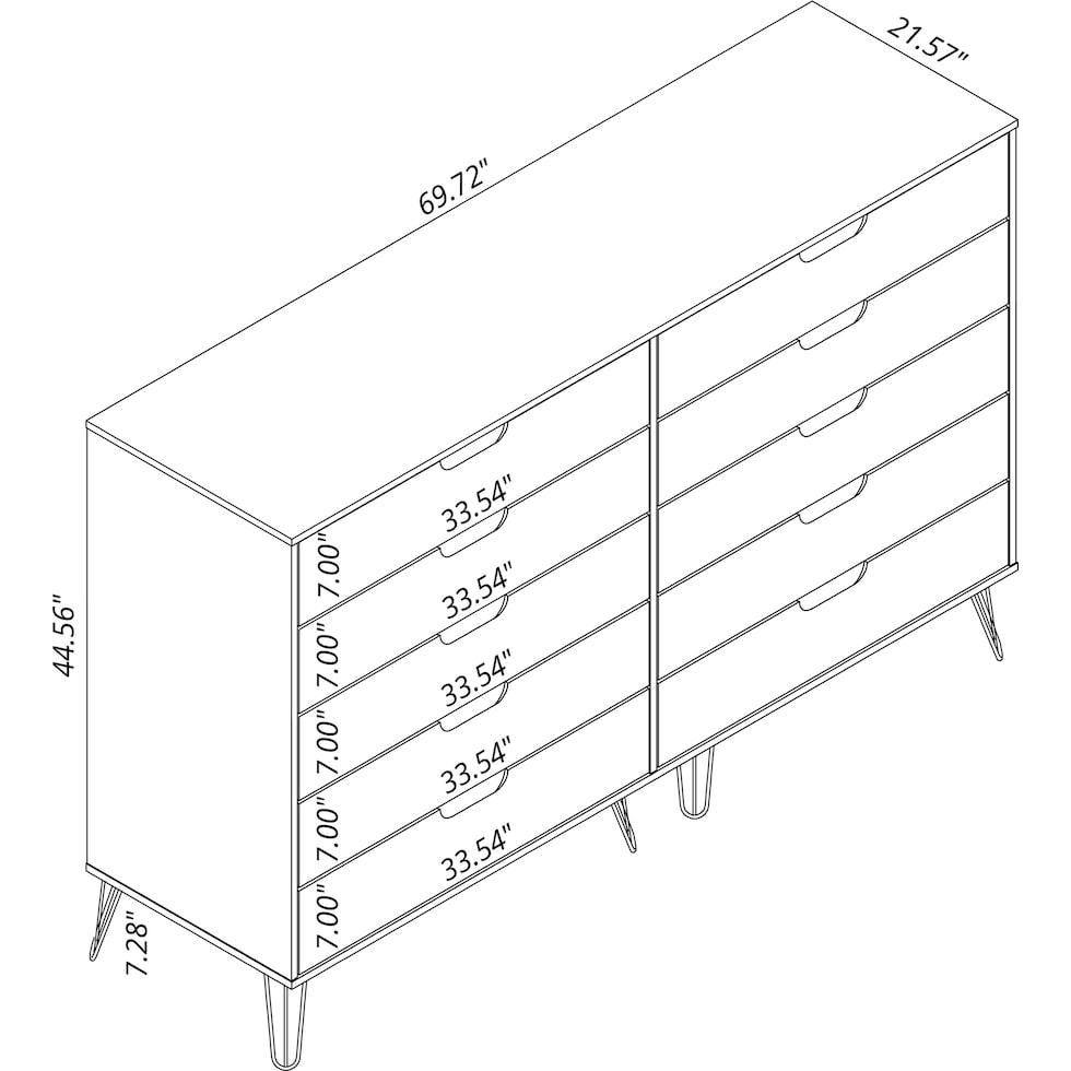 harvard blue dresser   