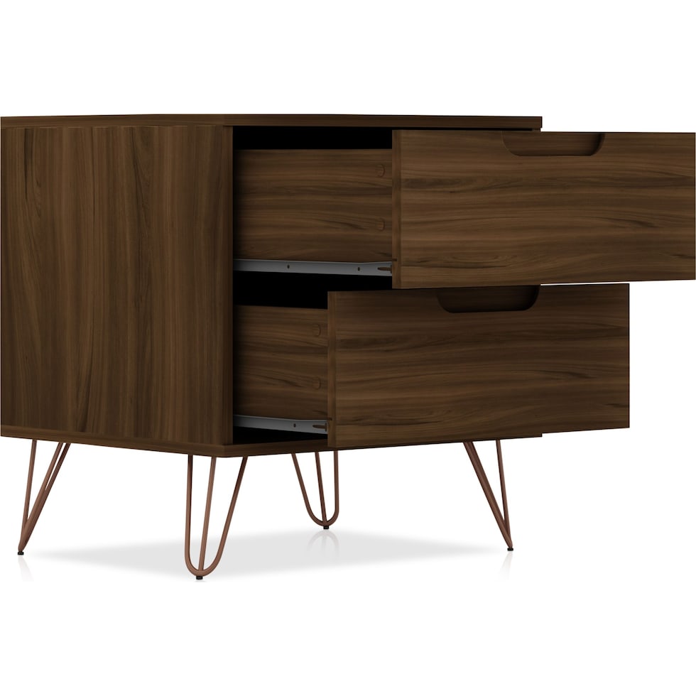 harvard dark brown nightstand   