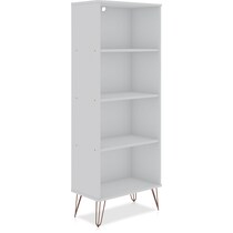 harvard white bookcase   