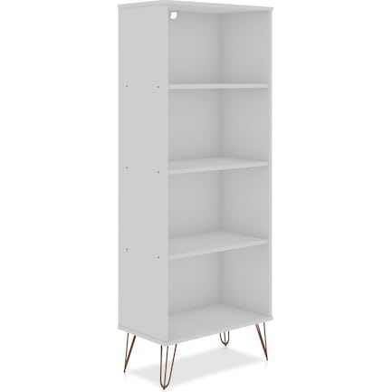 Harvard 4 Shelf Bookcase - White