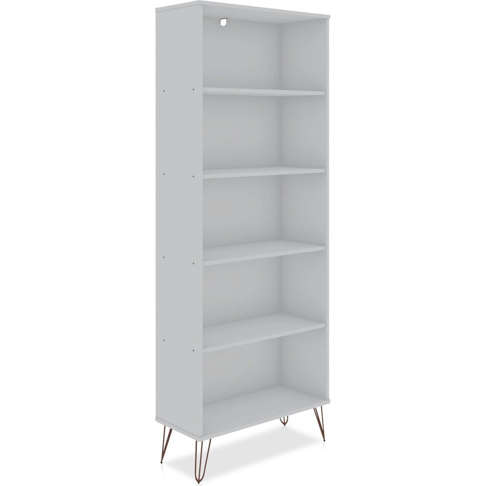 Harvard 5 Shelf Wide Bookcase White Value City Furniture
