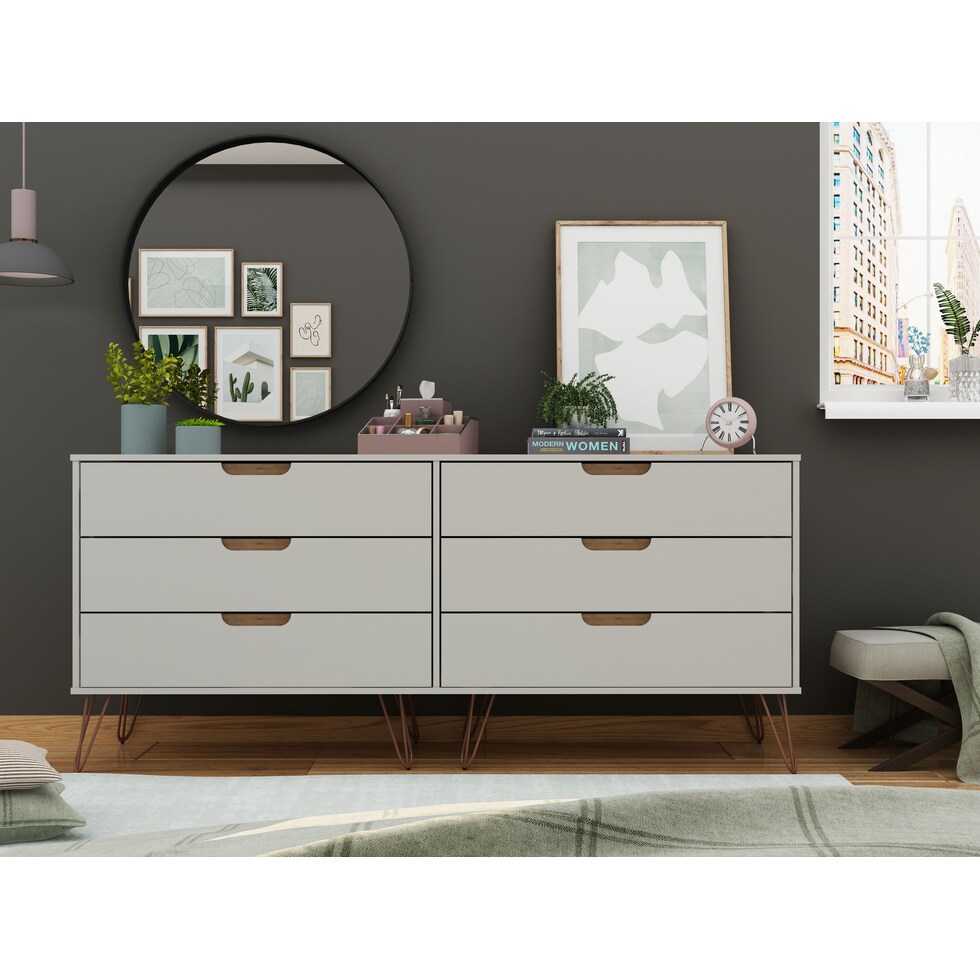 harvard white dresser   