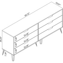 harvard white dresser   