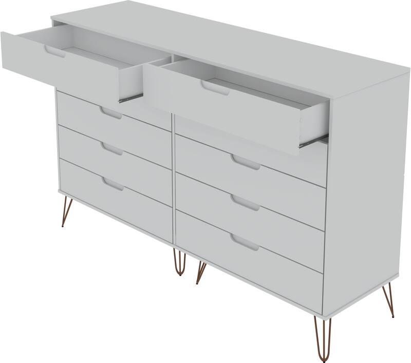 Harvard 10 Drawer Dresser White Value City Furniture