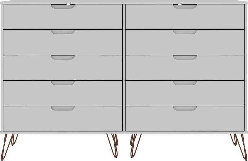 Harvard 10 Drawer Dresser White Value City Furniture