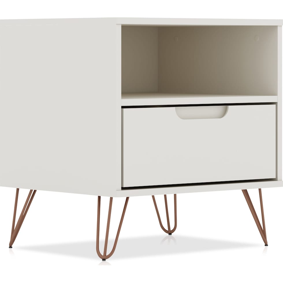 harvard white nightstand   