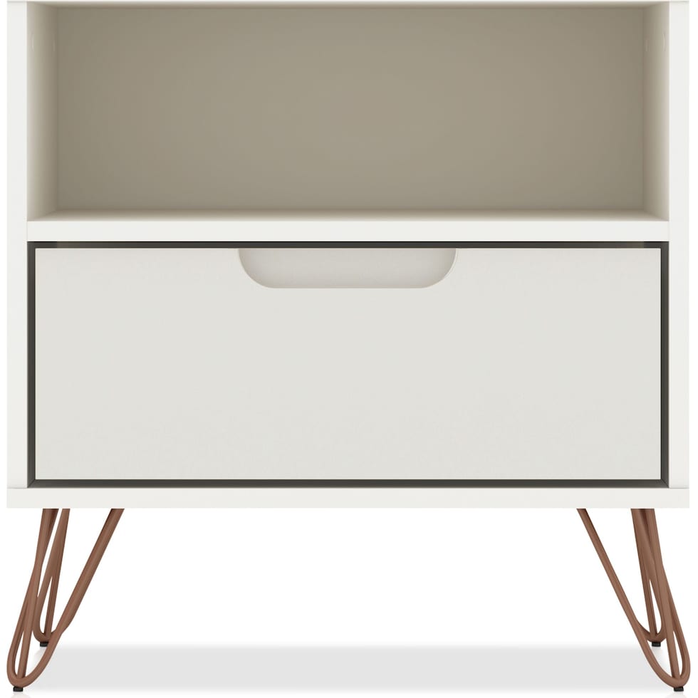 harvard white nightstand   