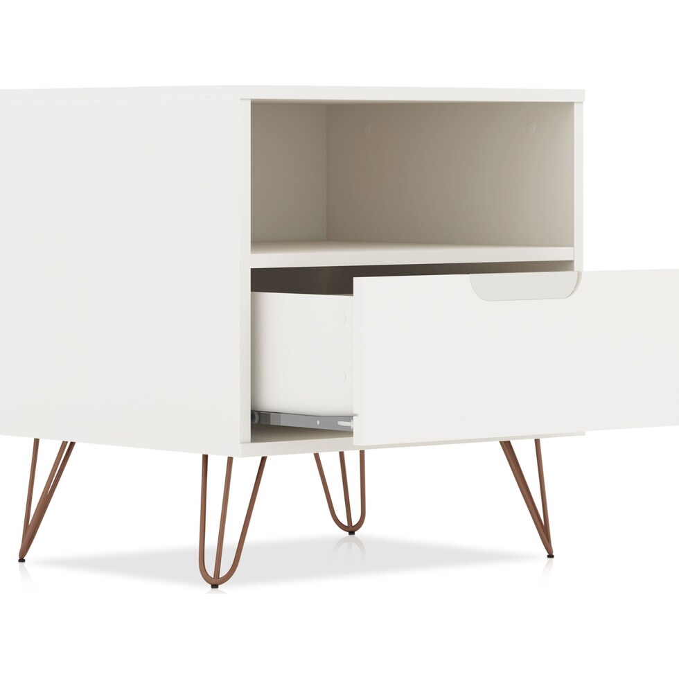 harvard white nightstand   