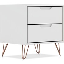 harvard white nightstand   