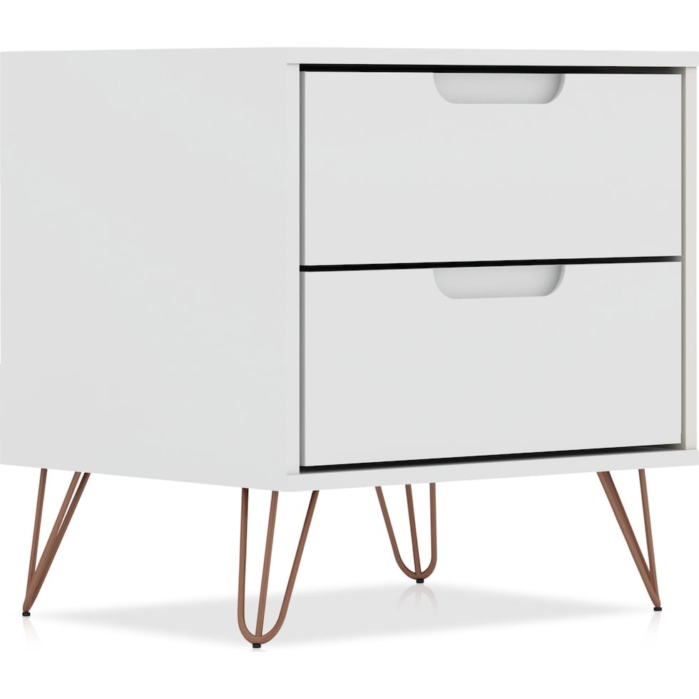 harvard white nightstand   