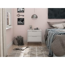 harvard white nightstand   