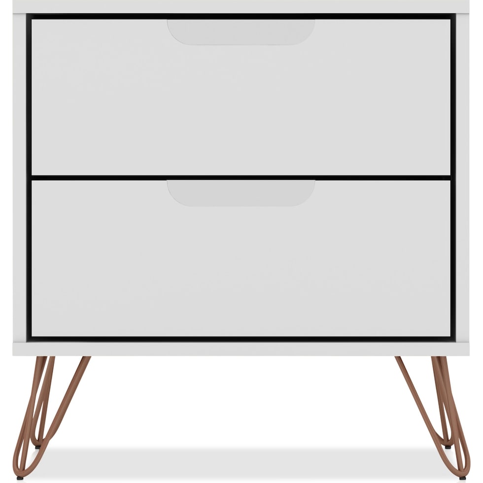 harvard white nightstand   