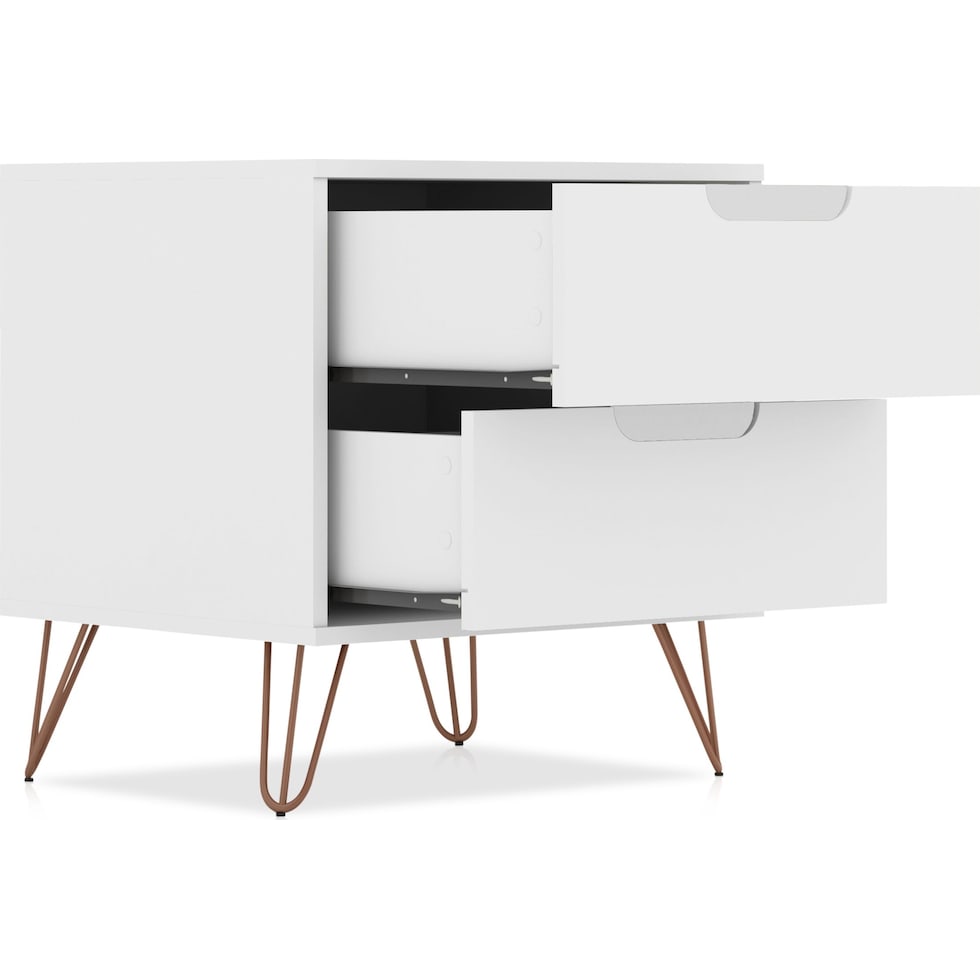 harvard white nightstand   