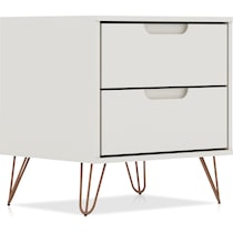 harvard white nightstand   