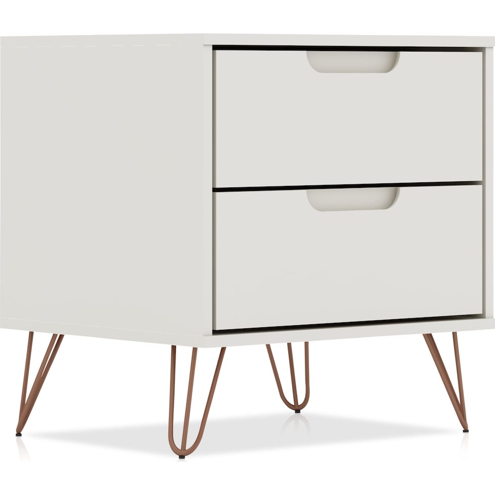 harvard white nightstand   