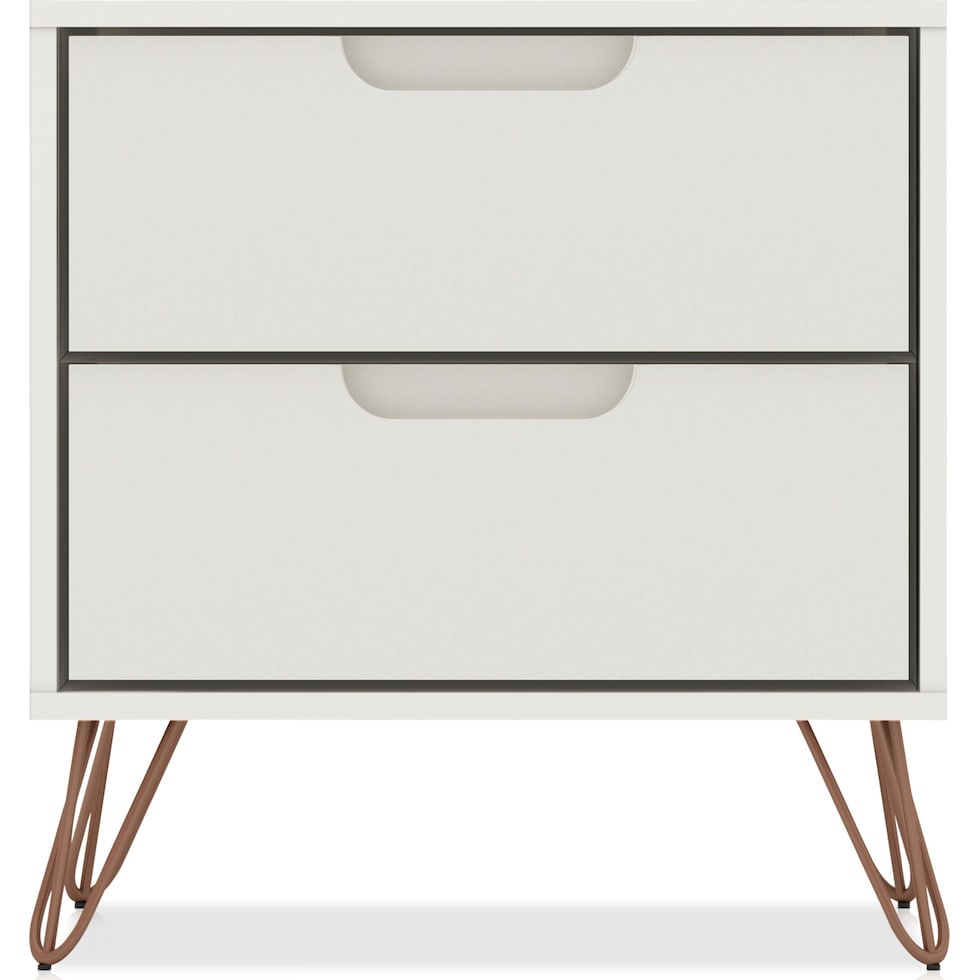 harvard white nightstand   