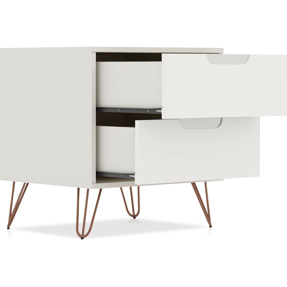 harvard white nightstand   