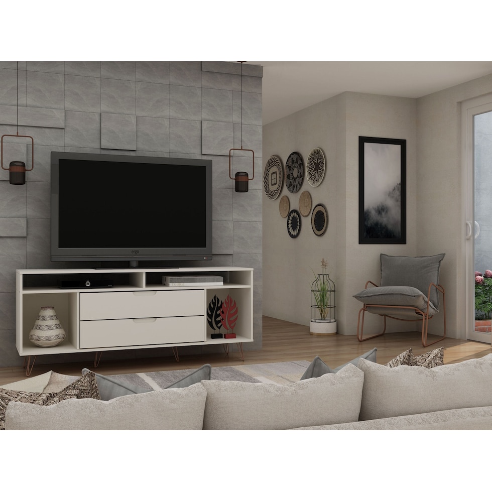 harvard white tv stand   