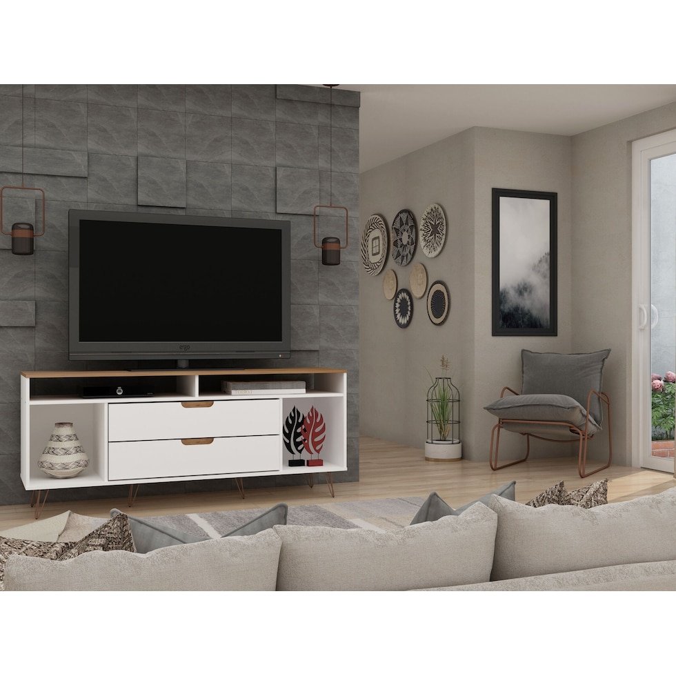 harvard white tv stand   