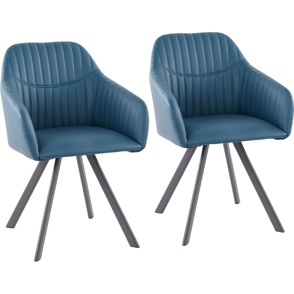 harvey blue dining chair   