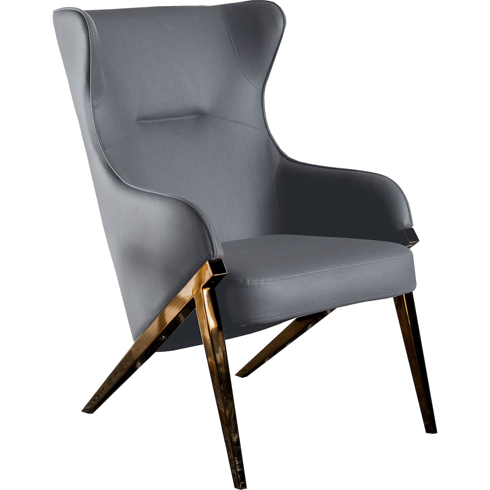 harvey gray accent chair   
