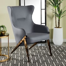 harvey gray accent chair   