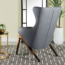 harvey gray accent chair   