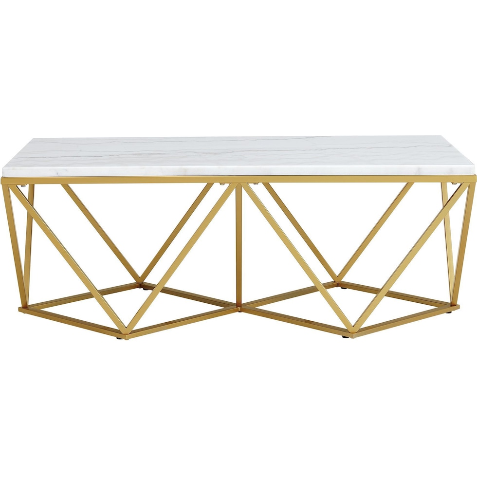 harville white coffee table   