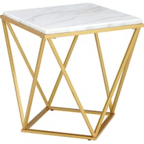 harville white end table   