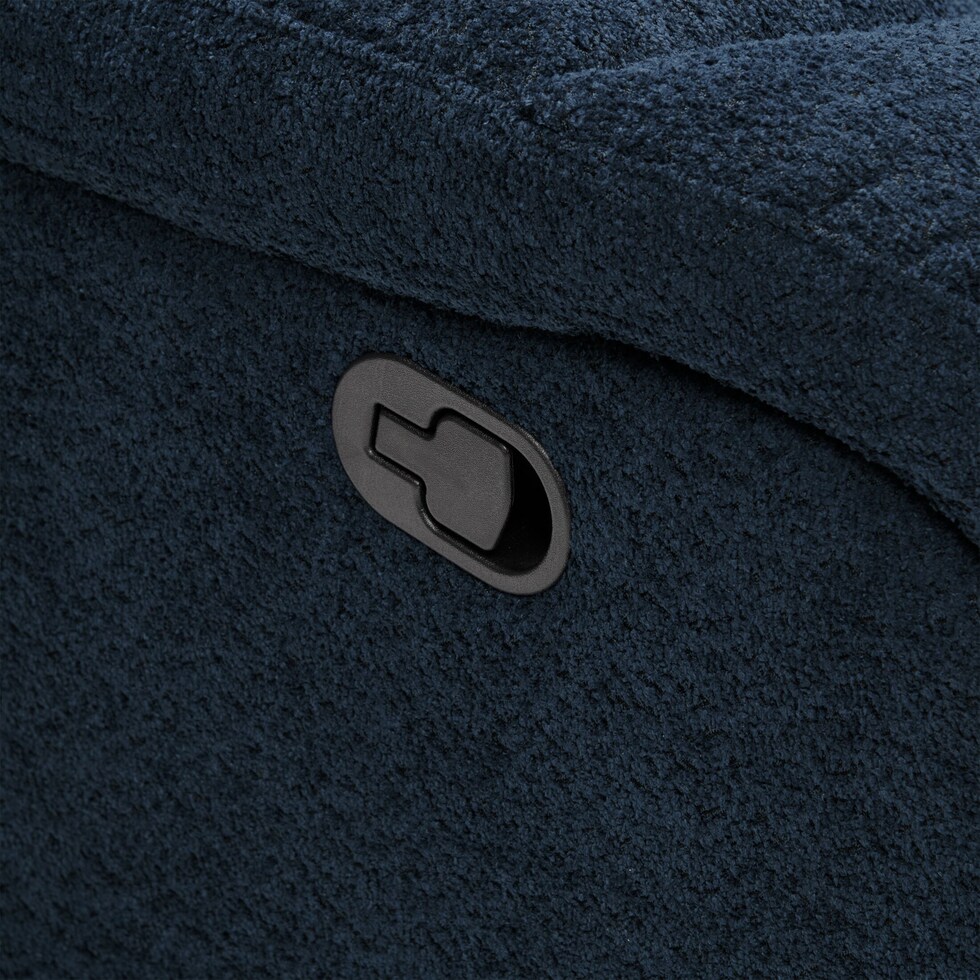 havana blue  pc reclining sectional   