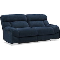 havana blue manual reclining sofa   