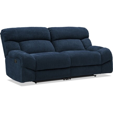 Havana Manual Reclining 2-Piece Sofa  - Blue