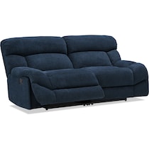 havana blue manual reclining sofa   
