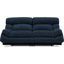 havana blue manual reclining sofa   