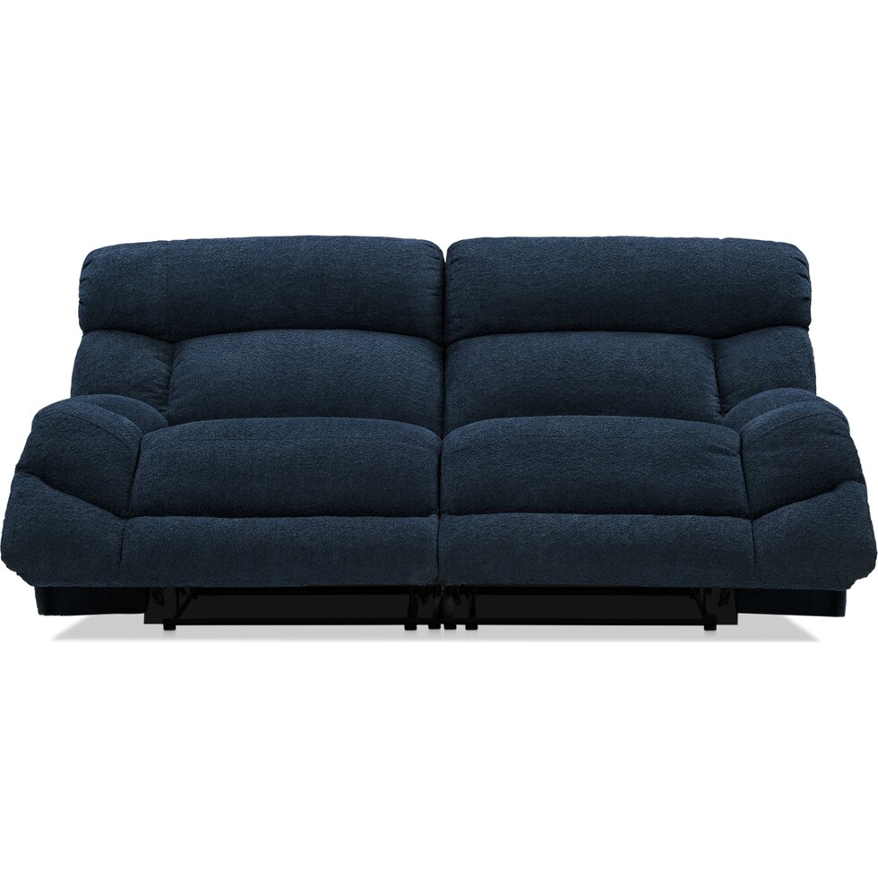 havana blue manual reclining sofa   