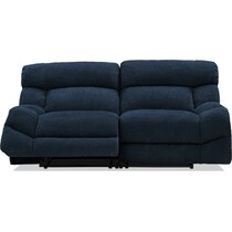 havana blue manual reclining sofa   