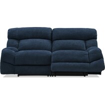 havana blue manual reclining sofa   