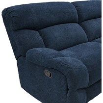 havana blue manual reclining sofa   