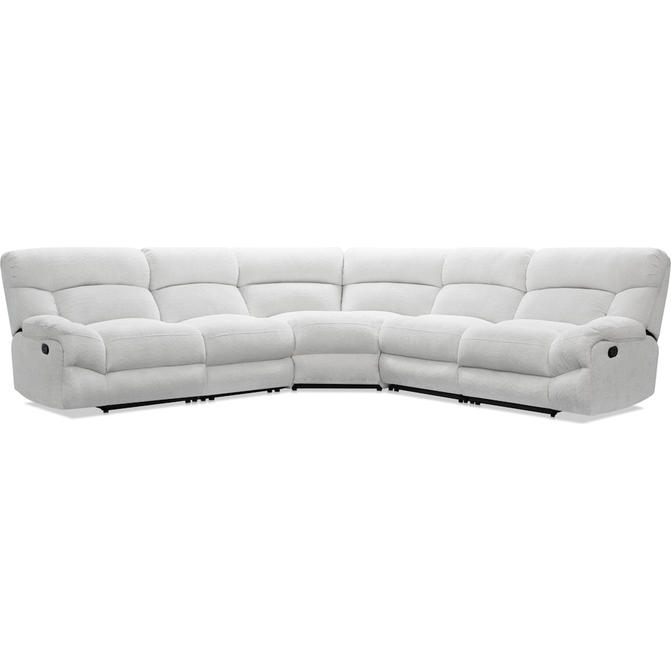 havana gray  pc reclining sectional   