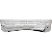 havana gray  pc reclining sectional   