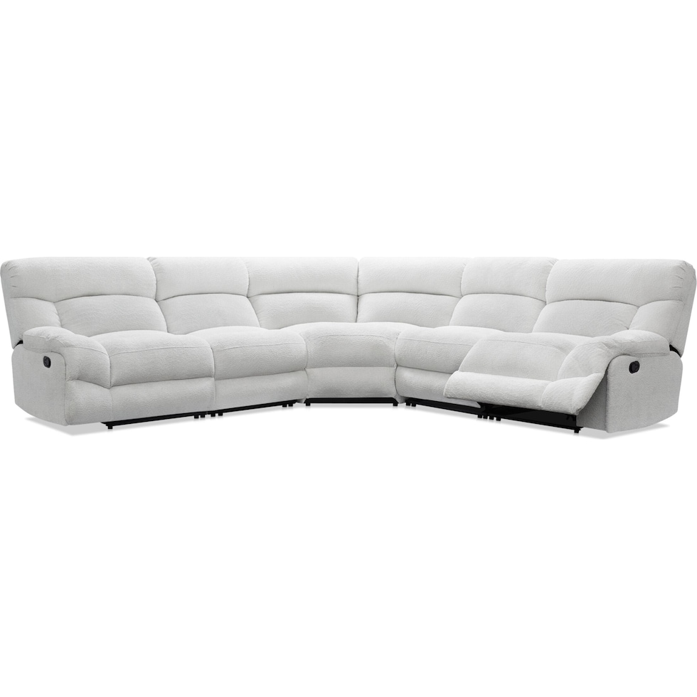 havana gray  pc reclining sectional   