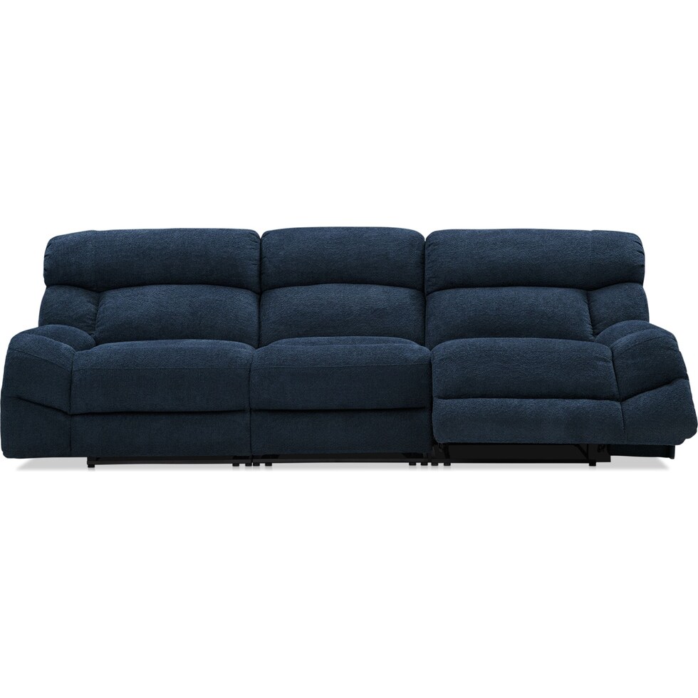 havana gray manual reclining sofa   