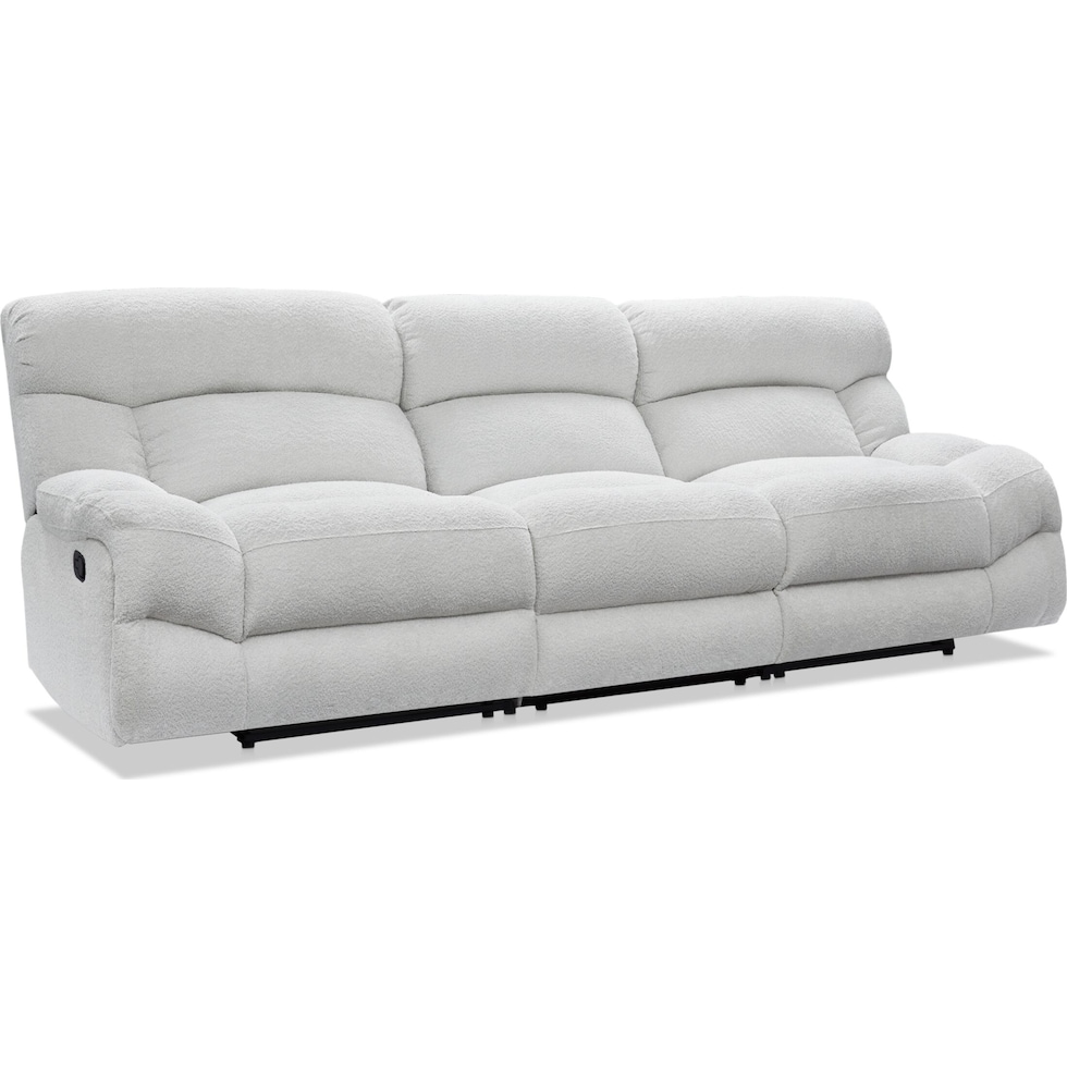 havana gray manual reclining sofa   