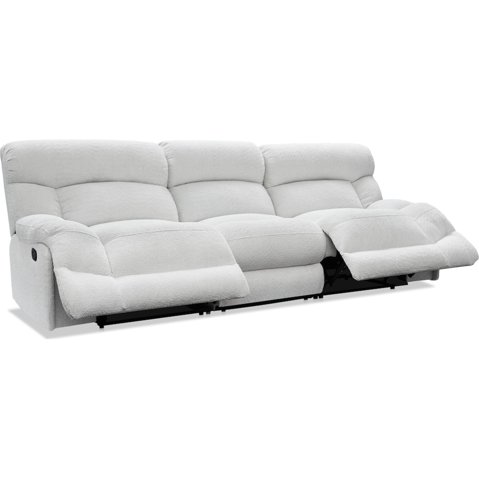 havana gray manual reclining sofa   