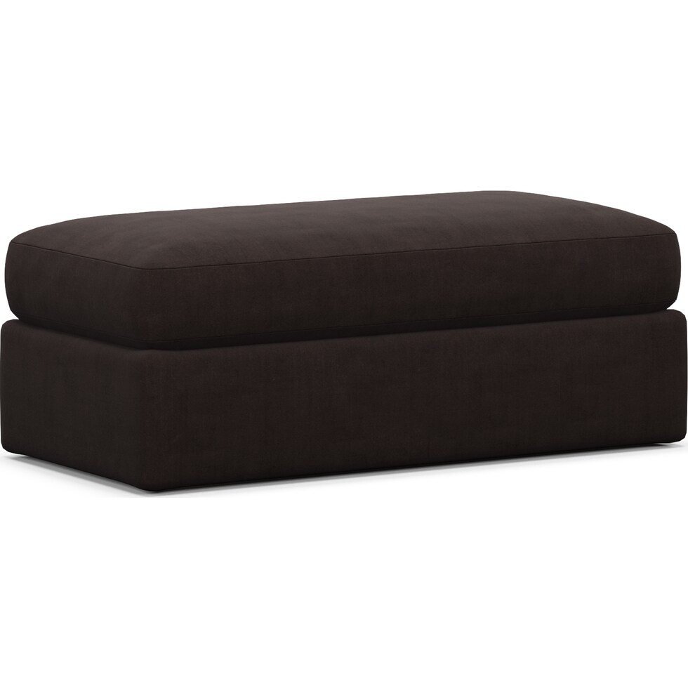 haven dark brown ottoman   