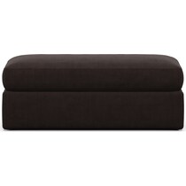 haven dark brown ottoman   