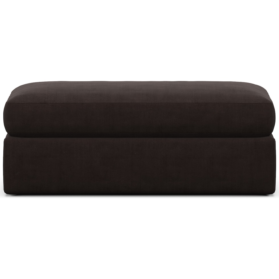 haven dark brown ottoman   