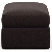 haven dark brown ottoman   