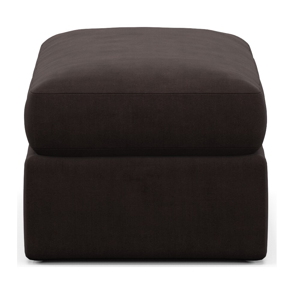 haven dark brown ottoman   