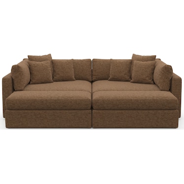 Haven 2-Piece Media Sofa and 2 Ottomans